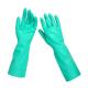 15 Mil Green Nitrile Glove L XL  Flocked Lining Industrial Nitrile Glove