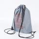 210D Polyester Grey PU Corner Drawstring Packaging Bags