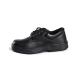Black Lace up Leather Mesh Metal PU Sole Enhanced Protection Comfort EVA Brand Safety Shoes