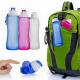 collapsible folingsilicone camping water bottle hot/freeze water bottle can hold ice cube