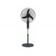Black 400mm Electric Pedestal Fans With 3 Pin Plug For Home / Office