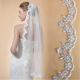 36 Embroidery Sliver Cord lace   Ivory/White Bridal Veil  Wedding Accessories