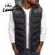 Customized Sleeveless Zip Up Winter Polyester Utility Cotton Men's Quilted Hooded Bomber Vest with Hoody