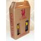 Custom design corrugated cardboard wine packaging box for two bottoles with windows