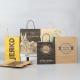 Custom Printed Shopping Kraft Paper Bag With Handle Restaurant Fast Food Takeaway Bag