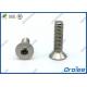 M4 x 10mm DIN 7991 Stainless Steel 316 Flat Socket Head Cap Screw