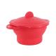 OEM / ODM Silicone Kitchen Utensils Silicone Foldable Steam Pot With Cover Double Handle