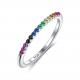 21.1mm 1.2g Sterling Silver Jewelry Rings ODM Lead Free Rainbow Color Ring