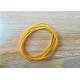 Custom Durable Rubber Bands For Money / Yellow Elastic Rubber Bands O Shape