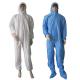 Full Body Breathable Disposable Coveralls High Pretection Level With Zipper