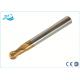 Tungsten Steel Ball Nose Custom End Mill with 55 - 65 HRC for Slotting / Milling