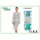 Protective Clothing PP Disposable Lab Coats For Laboratory With Zip closure