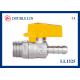 Male X Hose Connector 1/2 X 11mm Brass Gas Ball Valve
