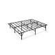Affordable Black Steel Frame King Size Bed Frame with Coastal Design Style
