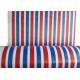 Red Blue Striped PP Woven Fabric With 700D - 1000D