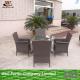 garden rattan dinning set with table and 4pcs chairs