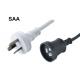 Waterproof 3 Pin Power Extension Cord Camera Power Cable Australia Plug SAA Certificated