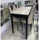 Scratch Resistant Artificial Marble Top Dining Table Set