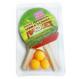 Professional Performance Table Tennis Set Blister Packing With 3 Yellow Balls / 2 Bats