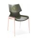 Italian Minimalist Hotel Restaurant Furniture Comfortable Backrest Metal Leather Dining Chair