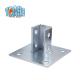 4 Hole Single Channel Post Base 13/32 Unistrut Plate