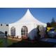 White 5x5m High Peak Pagoda Canopy Tent Customized Commercial Outdoor Marquee Tent For Trade Show