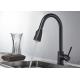 Blacken Kitchen Sink Faucets , ROVATE Industrial Kitchen Faucet For Home