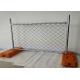 Iron Mobile Chain Link Construction Fence 100*100mm American Standard