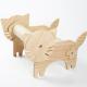 Living Room Space Multifunctional Wooden Cat Claw Scratcher with Double Horizontal Poles