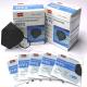 Black FFP2 Filtering Half Mask , Nonwoven Respirator Mask , Total 5 Layers With Lining Layer White , CE 0370 & FDA