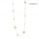 18k Stainless Steel Layered Necklace White Shell Inlay Circle Stacking Necklaces Gold
