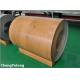 PE Coating Stainless Steel Sheet Coil , Wood Grain Stainless Steel Sheet Roll Weight ≤8T