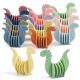 Blue Silicone Dinosaur Teether Dinosaur Natural Rubber Teether