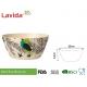 Reusable Birds Pattern Bamboo Fiber Bowls , Round Shape Large Melamine Salad Bowl
