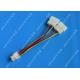 6 Pin PCIe to 2x Molex Power Cable - 6 Inches Dual 4Pin Molex Connector