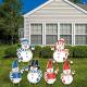 Outdoor Christmas Yard Signs with Stakes - Cute Christmas Snowman Decorations