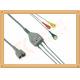 Ecg Patient MEK Cable 9 Pin One Piece 3 Leads for MEK MP1000  MP600  MP500