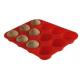 Heat Resistant Silicone Cupcake Molds , Red Silicone Muffin Pan For Home