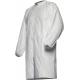 400 Micro-Porous Tyvek White Lab Coat with No Pockets Elastic Wrists and Snap Front