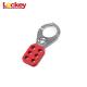 Multiple Safety Lockout Hasp 1 1.5 6 Hole Red Vinyl Coated For Padlock
