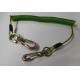 OEM China factory produce charming heavy green PU coated bungee coil tool lanyard w/hooks