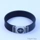 Factory Direct Stainless Steel High Quality Silicone Bracelet Bangle LBI117