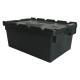 Customized Color Foldable Solid Food Grade Transport Logistics Box with Attached Lid