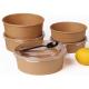 Disposable Kraft paper container saland bowl cup biodegradable or compostible bowl