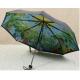 21 Inches Collapsible Patio Umbrella Manual Open Metal Frame Printed Pattern