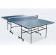 Portable Table Tennis Table Blue Color , Movable Indoor Ping Pong Table For Home