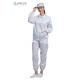 Anti Static ESD Cleanroom white color Jacket and pants with Straight open zipper and laper