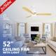 OEM Dimmable LED Ceiling Fan Energy Saving 220V DC Copper Motor
