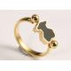 Simple Style Stainless Steel Jewelry Rings Solid Gold Plated Lovely For Gift