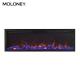 95 240cm Built In Electric Fireplace Adjustable Thermostat Three Dimming LED Light